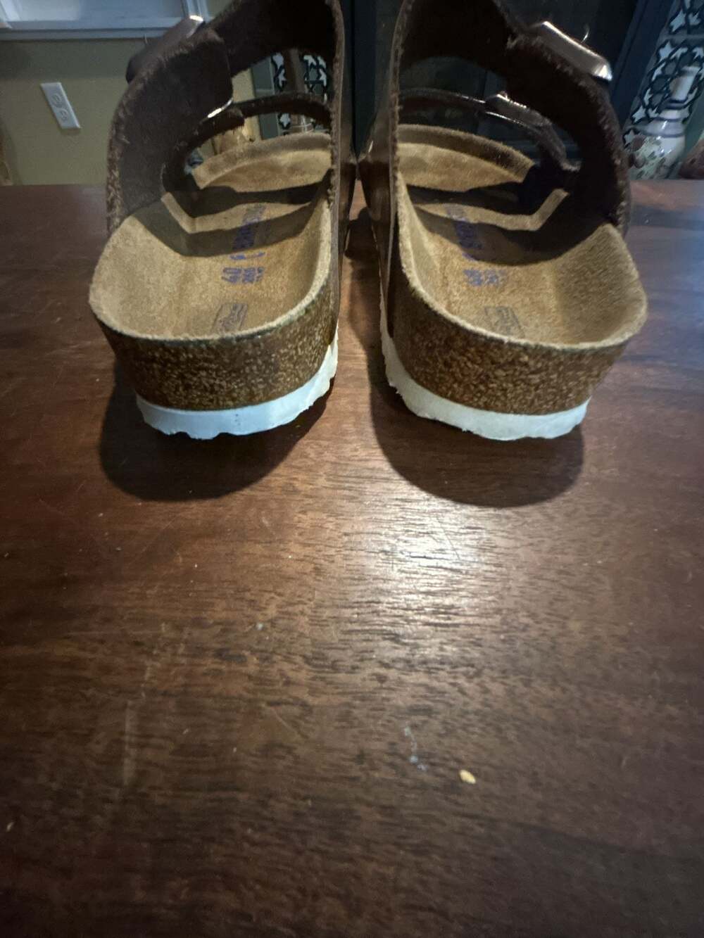 Birkenstock Arizona Soft Footbed Rose Gold Leather Sandals - Picture 10 of 11